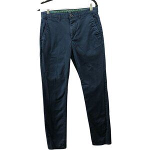 Zara Skinny Fit Chino Pants Mens‎ 31x30 Navy Blue Stretch Flat Front